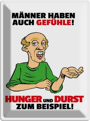 Produktbild von vianmo Blechschild 40x30 cm Männer haben auch Gefühle Spruch Zitat