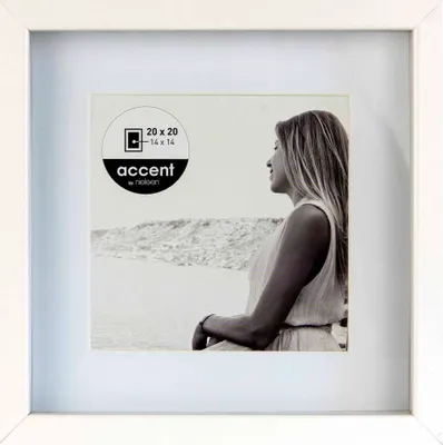 Produktbild von Nielsen Design Aura 20x20 Wood Photo Bilderrahmen Weiß  Weiß One Size