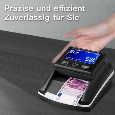 Produktbild von STANEW 2 in 1 Banknotenprüfer, Geldzählmaschine, Geldscheinprüfer mit Batterie, EUR, USD, GBP, Kompakt zur Anwendung und Transport