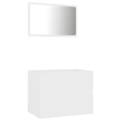 Produktbild von 2-tlg. Badmöbel-Set Weiß Holzwerkstoff