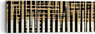 Produktbild von Bild auf Leinwand - Leinwandbild - 3 Teile - Abstraktion Weiß Gürtel - 90x30cm - Wand Bild - Wanddeko - Wandbilder - Leinwanddruck - Bilder - Wanddekoration - Leinwand bilder - Wandbild - CA90x30-4857