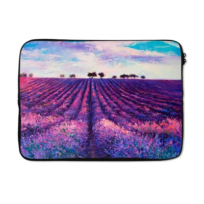 Produktbild von MuchoWow® Laptop Hülle 14 ZollÖlfarbe - Malerei - Blumen Laptoptasche - Laptoptasche - Stoßsicher - Schutzhaube