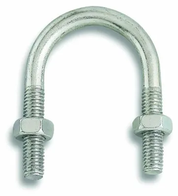 Rohrhalterung M8, verzinkter Stahl, 34 mm, 2 Stück