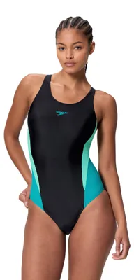 Produktbild von Speedo Colorblock 2.0 Badeanzug Damen chlorbeständig, Farbe:Schwarz, Größe:46