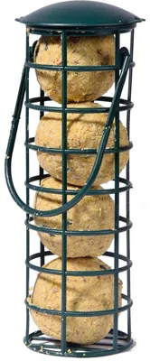 Productafbeelding van Vogelvoederhuisje - Voederbak vogels - Zwart - Voor 4 mezenbollen - 360 g