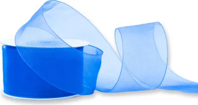 Produktbild von Organzaband 38mm x 25m Rolle Blau