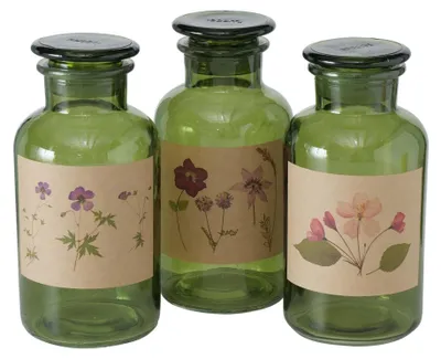 Produktbild von Boltze Hausapothekenflasche Drya ø10xh22cm grün
