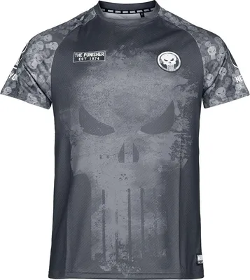 Produktbild von The Punisher Trikot Herren 74 - Soccer Jersey schwarz S
