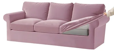 Produktbild von Sofaüberzüge für ein 3-Sitzer Sofa - Stretch-Samt - Rosa