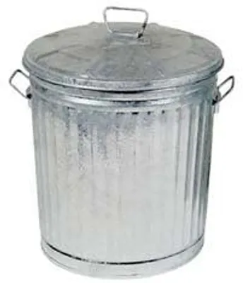 Immagine prodotto di Bidone In Lamiera Zincata Con Coperchio - lt.7 ø cm.23x27h.