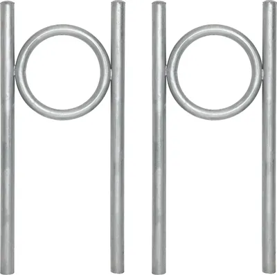 Produktbild von 2x Fahrradanlehnbügel 115 x 53 cm Stahl feuerverzinkt Ø 60 mm Einbetonieren Fahrradständer Parker Typ O
