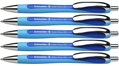 Productafbeelding van Balpen - Slider Rave XB - Documentecht - 5 stuks - Blauw