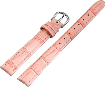 Produktbild von Lederband, 12 mm, pink, Dornschließe, pinke Naht