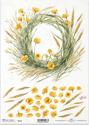 Immagine prodotto di Carta da riso ITD per decoupage e bricolage - R2416