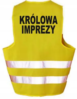 Zdjęcie produktu dla Kamizelka odblaskowa imprezowa KRÓLOWA IMPREZY