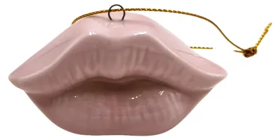 Produktbild von Xmas hanger - Lip - Ceramics - Light Pink - 6,5x2x4cm