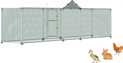 Obrázek produktu pro XINZI Venkovní kurník 5x1x1,5 m - pozinkovaný ocelový rám se střechou z PE, zahradní kurník pro drůbež