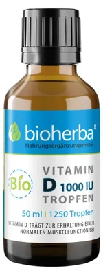 Obrázok produktu pre Vitamín D kvapky 1000 IU (25 mcg) - 50 ml - Bioherba