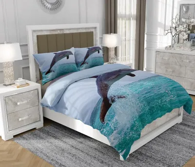 Produktbild von Bettwäsche 200x220 cm + 2x70x80 cm, 3-teilig, 100% Baumwolle, Satin, Reißverschluss, Bunt - SOVIO | So.Z0023