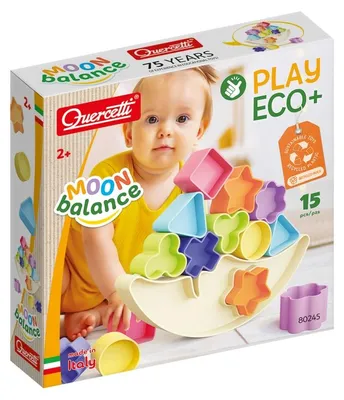 Zdjęcie produktu dla Quercetti PlayEco+ Równoważąca się księżycowa zabawka z kształtami