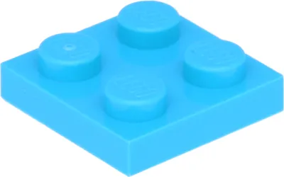 Produktbild von Lego® 2x2 Platten 3022 - 250 Stück Mittleres Azurblau
