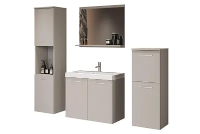 Produktbild von MINIO Badmöbel-Set "MOLO" mit Waschbecken - Kaschmir Beige