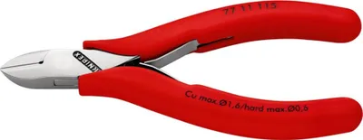 Produktbild von Knipex 77 11 115, Diagonale Zange, Stahl, Kunststoff, Rot, 115 mm, 70 g