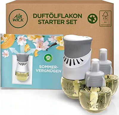 Produktbild von Air Wick Duftölflakon eCom Starter-Set Sommervergnügen, Drinnen, Grau, Transparent, Weiß
