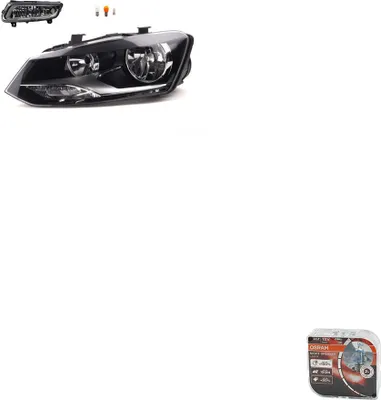 Productafbeelding van Koplampen + Osram Night Breaker Laser, geschikt voor VW Polo 09 6R, bouwjaar 06/09-03/14, artikelnummers: 6R1941007E, 6R1941007F, 6R0941061D. Johns