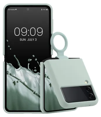 Produktbild von kwmobile Flip Soft Case kompatibel mit Samsung Galaxy Z Flip 3 5G - Silikon Hülle für Foldable Handy - Handyhülle in Cool Mint