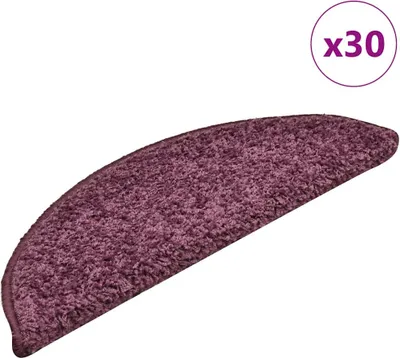 Obrázek produktu pro Schodové rohože 30 ks 56 x 17 x 3 cm tmavě fialové půlkulaté