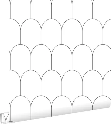 Produktbild von ESTAhome Tapete Art Decó Muster Weiß und Schwarz 53 cm x 10.05 m
