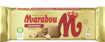 Zdjęcie produktu dla Czekolada mleczna Marabou z orzechami, o kremowej konsystencji, opakowanie 170 g