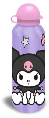 Aluminium Trinkflasche Kuromi, 500 ml, Mehrfarbig