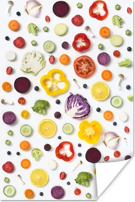 Produktbild von MuchoWow® Poster Gemüse auf einem Tisch 20x30 cm - Papierdruck