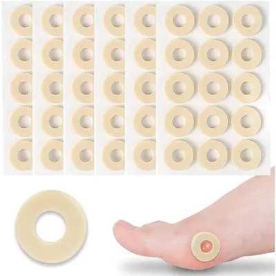 Produktbild von 90 Stück Augenschutzringe, Druckschutzpflaster, Schaumkissen und Blisterpflaster für Hühneraugen