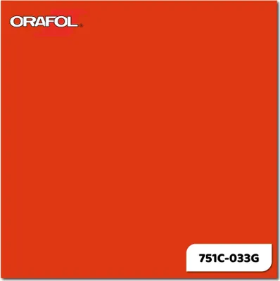 Produktbild von ORAFOL ORACAL 751C Meterware - 033 RED-ORANGE in 63 x 100cm