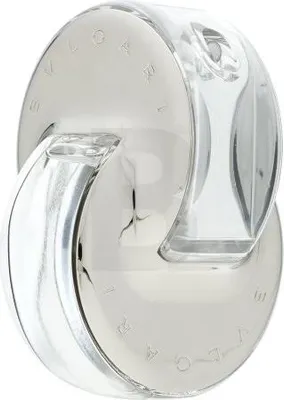 A close-up studio shot of a Bvlgari Omnia Crystalline perfume bottle.