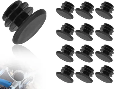 Productafbeelding van Stuurdopjes - Set van 12 - Zwart - 27 x 18 mm