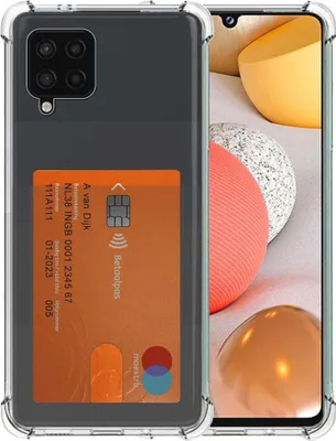 Obrázek produktu pro Smartphonica Pouzdro na telefon vhodné pro Samsung Galaxy A42 5G s držákem na karty Průsvitný silikon - průhledný TPU nárazuvzdorný zadní kryt se slotem na karty