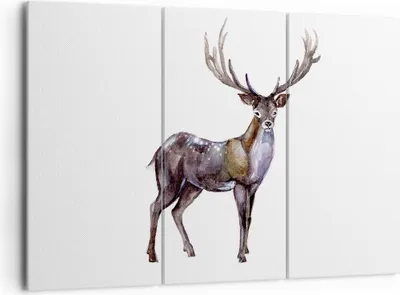 Produktbild von Bild auf Leinwand - Leinwandbild - Liebes Tier Wild Wald - 165x110cm - Wand Bild - Wanddeko - Leinwanddruck - Bilder - Kunstdruck - Wanddekoration - Leinwand bilder - Wandkunst - CE165x110-2938