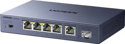 Obrázek produktu pro Síťový přepínač, 5x RJ45 2,5 Gb/s, 1x SFP+ 10 Gb/s Ethernet, Ugreen CM753, šedý