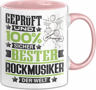 Produktbild von Rockmusiker Geschenk Lustiger Spruch für Rockmusiker Geschenkidee Bester Rockmusiker Der Welt (Rosa)