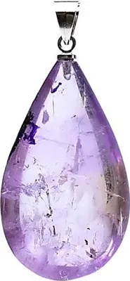 Produktbild von Amethyst-Edelstein-Anhänger in Tropfenform – Packung mit 2 Stück – ± 2–3 cm