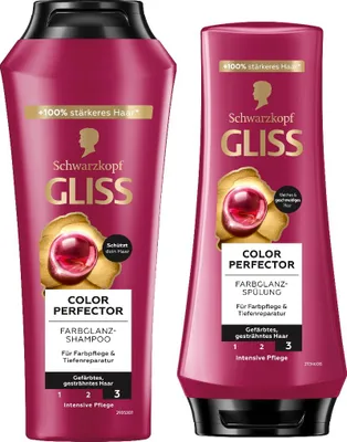 Produktbild von GLISS Shampoo Color Perfector 250ml & Spülung 200ml