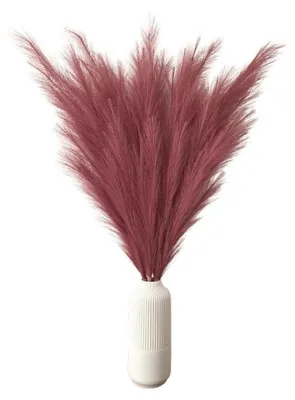 Produktbild von LAYBA Künstliches Pampasgras 3er-Set Mauve 100 cm, 18 Federn, Kunstpflanze Ziergras für Bodenvase, Boho Deko, Wohnzimmer und Event
