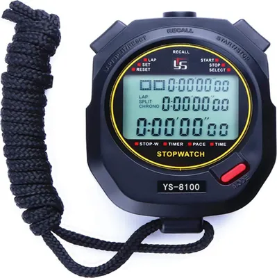 Produktbild von Digital Stoppuhr Sport Timer Uhr Multifunktions Taschenuhr Elektronischer Timer für Trainer Schiedsrichter Anzeige von 100 Start- und Landebahnen