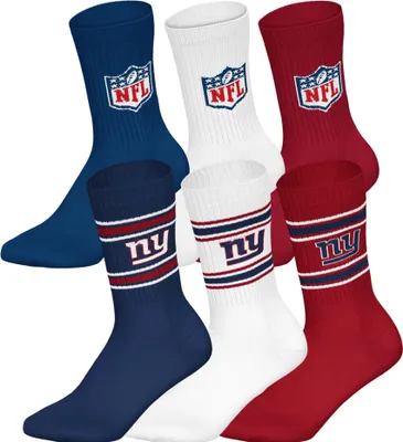 Produktbild von NFL Uni Socken, 6er Pack - NFL Teams, 6Pack Crew Socks, Football, Logo, Baumwollmischung New York Giants/Mix 43-46