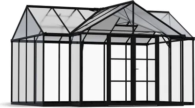 Produktbild von Palram - Canopia Aluminium Gewächshaus Triomphe Schwarz 454x380x285 cm
