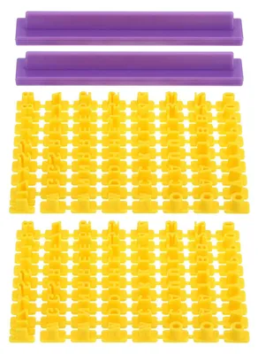 Productafbeelding van Polymeer letterstempel - Set met cijfers en letters - 144 stuks
